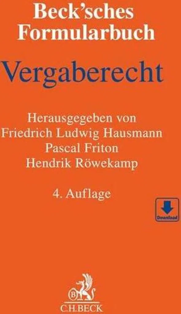 Rédiger un appel d'offres : Beck'sches Formularbuch Vergaberecht 2026