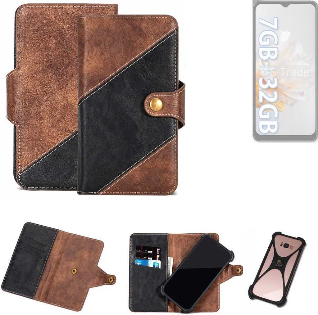 K-S-Trade Handyhülle Schutzhülle Bookstyle Case kompatibel mit Blackview Oscal C30 Klapphülle Cover Hülle Schutztasche 1x
