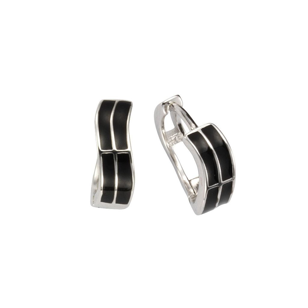 F Klappcreolen 925/- Sterling Silber 1,4cm weiß 025210066 Produktbild 