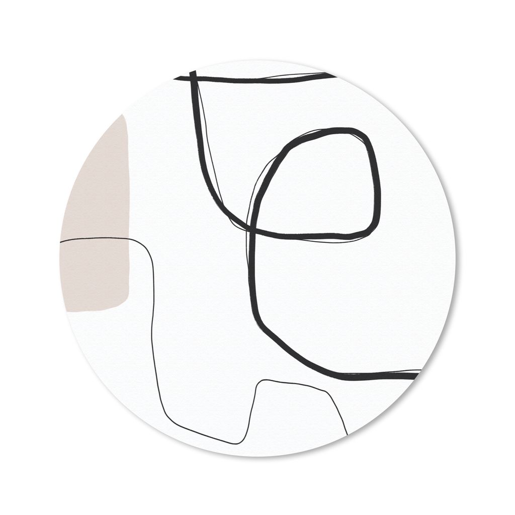 MuchoWow Mauspad Mousepad Abstrakt - Pastell - Minimalismus 50x50 cm - Mousepads - Maus Mat - Pad - Mausunterlage - Vinyl