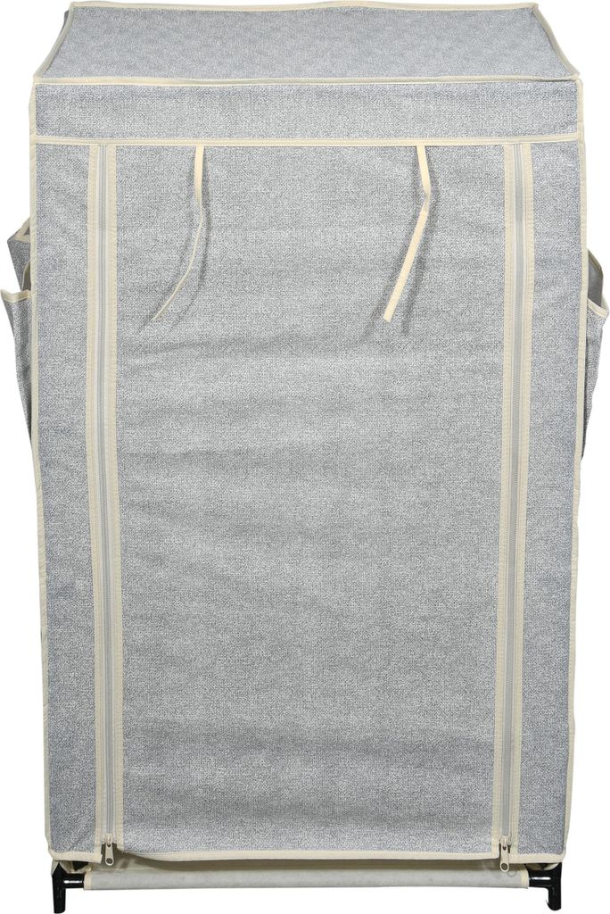 MSV Camping Reise Schuhregal Schuhschrank 60x30x72cm Faltschrank 5 Ebenen Grau
