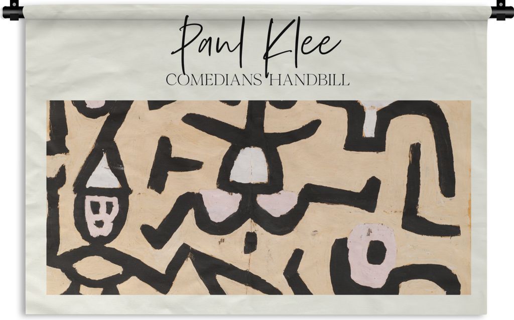 MuchoWow Wandteppich Wandbehang Flugblatt der Komödianten - Paul Klee - Kunst 60x40 cm Tapisserie Dekoration Wandtuch - Wanddekorationen