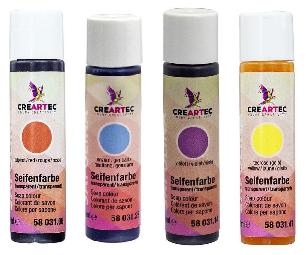 CREARTEC Seifenfarben Transparent 4er Set (Rot, Blau, Gelb, Produktbild 