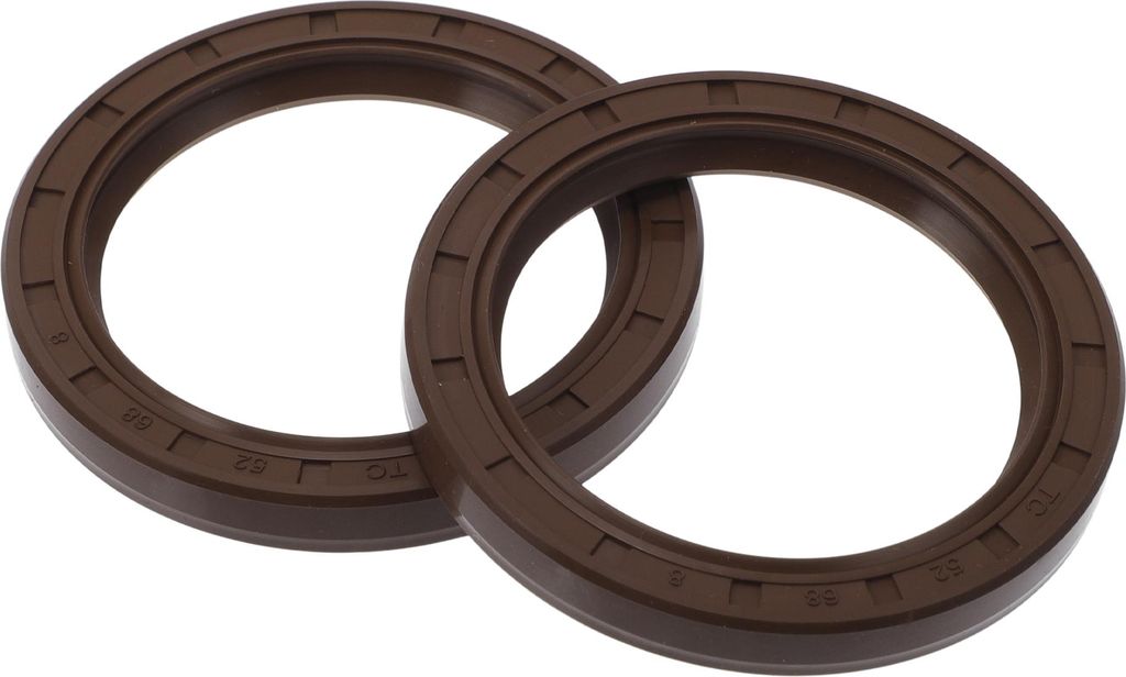 Universelle Öldichtung TC Doppellippe W Stahlfeder Dichtungsring Rotierende Wellendichtung 52x68x8mm Hochdruck FKM Gummi Braun 2 Stück