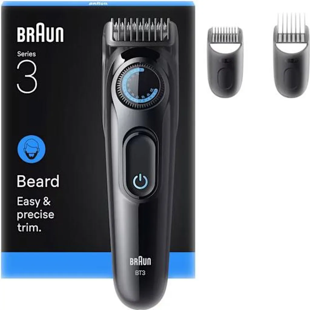 Braun BeardTrimmer 3 80789791, alimentazione/batteria, nero