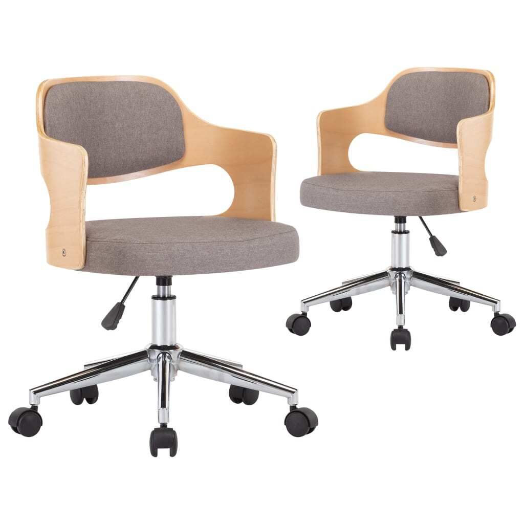 "2026 MODERNE"Esszimmerstühle 2er Sets, Küchenstühle - multifunktional& Moderne - Drehbar Taupe Bugholz und Stoff - Wohnzimmerstuhl CC3224175
