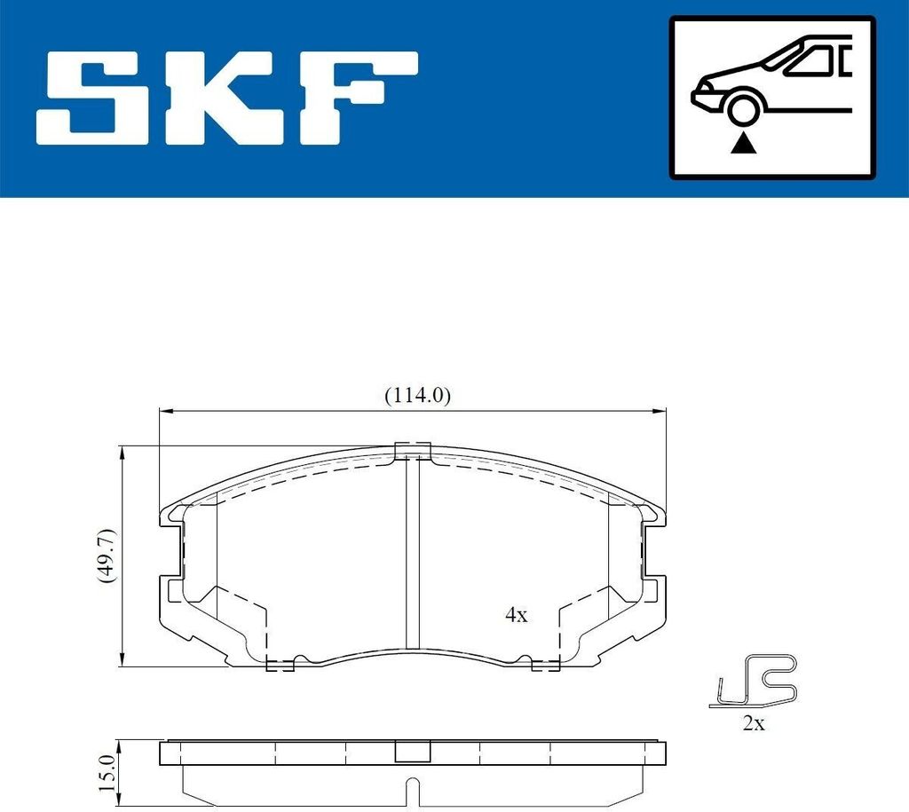 SKF Bremsbeläge Satz Vorne Bremsklötze für TOYOTA Rush II SUV (F700) VKBP 80715 A