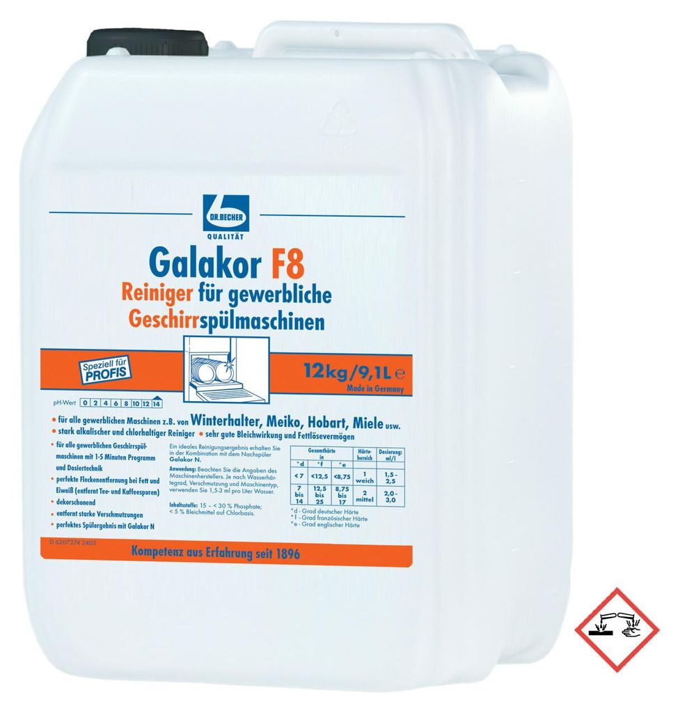 Dr. Becher Galakor F8 mit Chlor Geschirr Reiniger 12000g Produktbild 