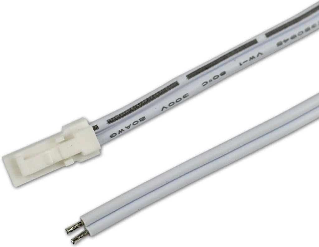 ISOLED MiniAMP Anschlussstecker male, 100cm, 2-polig, weiß, max. 3A