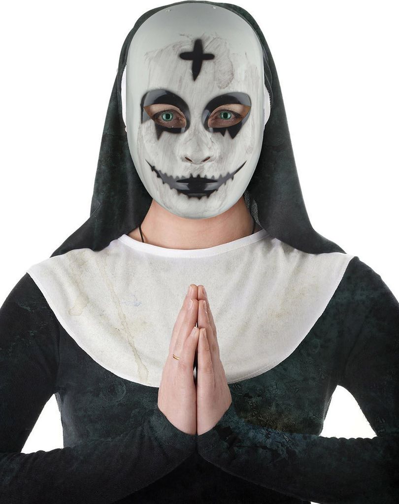Dämonische Nonnen-Maske für Damen Halloween-Maske Produktbild 