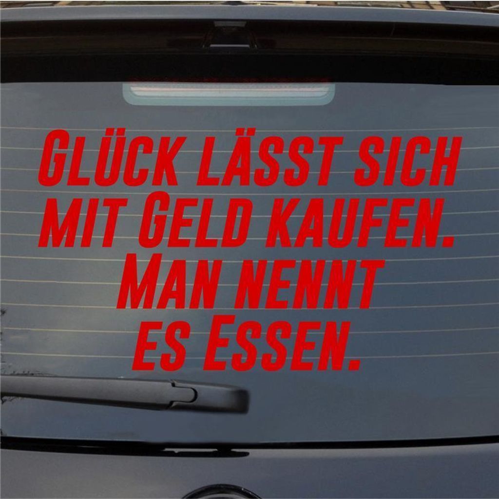 Heckscheibenaufkleber Glück lässt sich mit Geld kaufen. Man Produktbild 