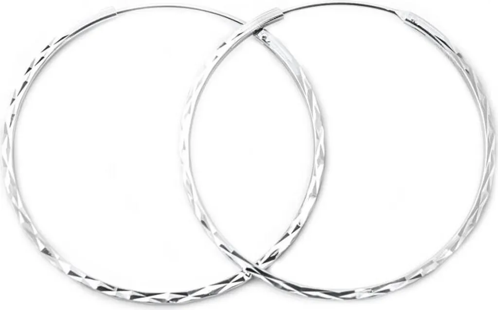 Boucles d'oreilles argent chic pour le bureau et soirées - 3 cm