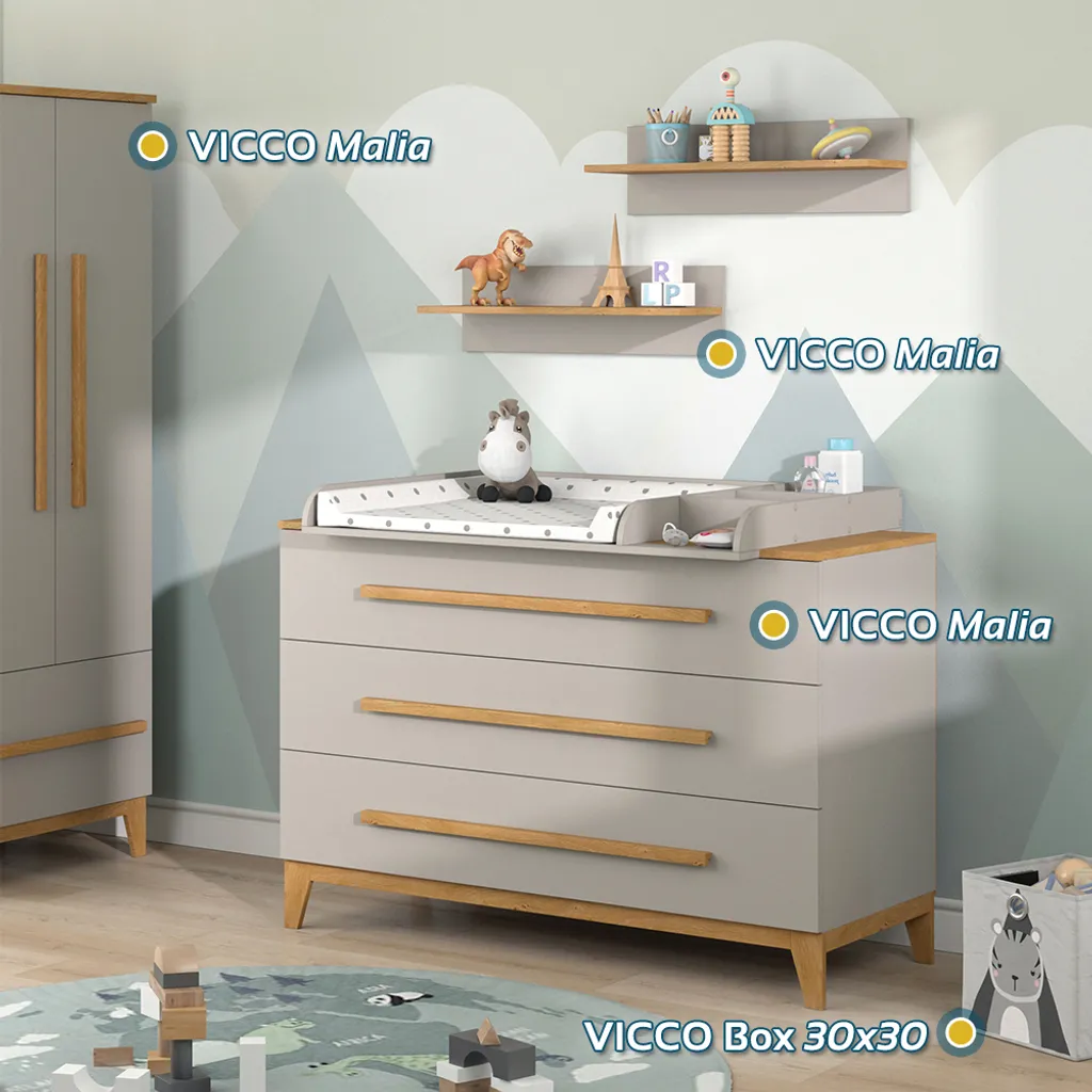 Tablette murale moderne Vitalispa Malia 70 cm en coloris Cachemire 52107 - 4