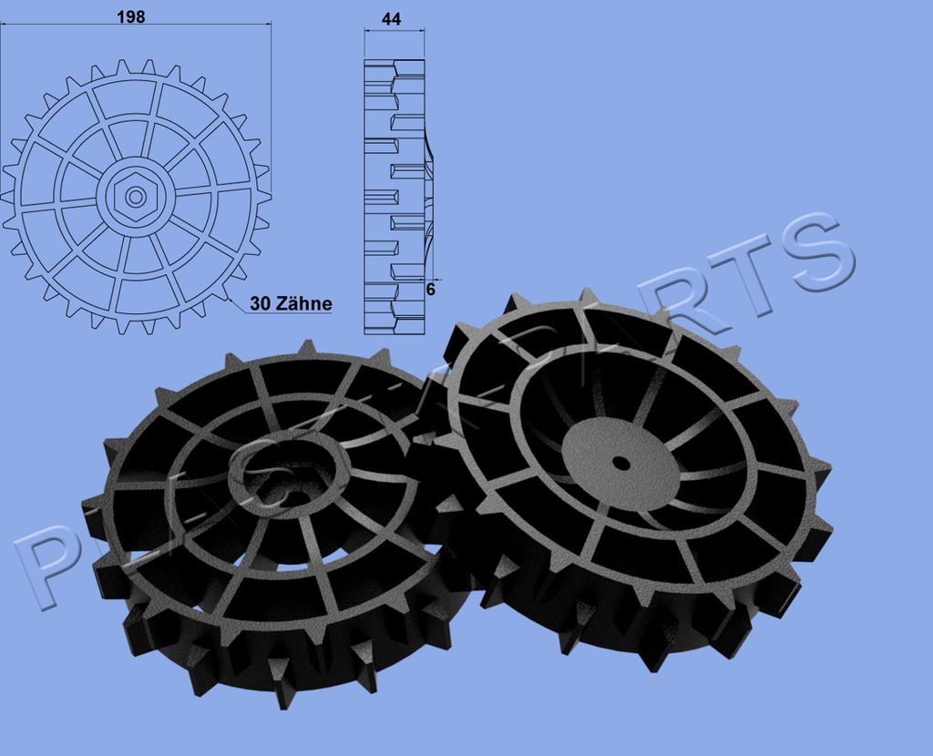 Antriebsräder 2er Set Offroad Profil für solo AL-KO 300E Produktbild 