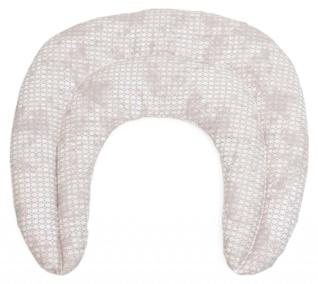 Leinsamen Nackenhörnchen mit Kammern shabby-chic grau-beige. Leinsamenkissen. Nackenkissen. Wärmekissen für Nacken