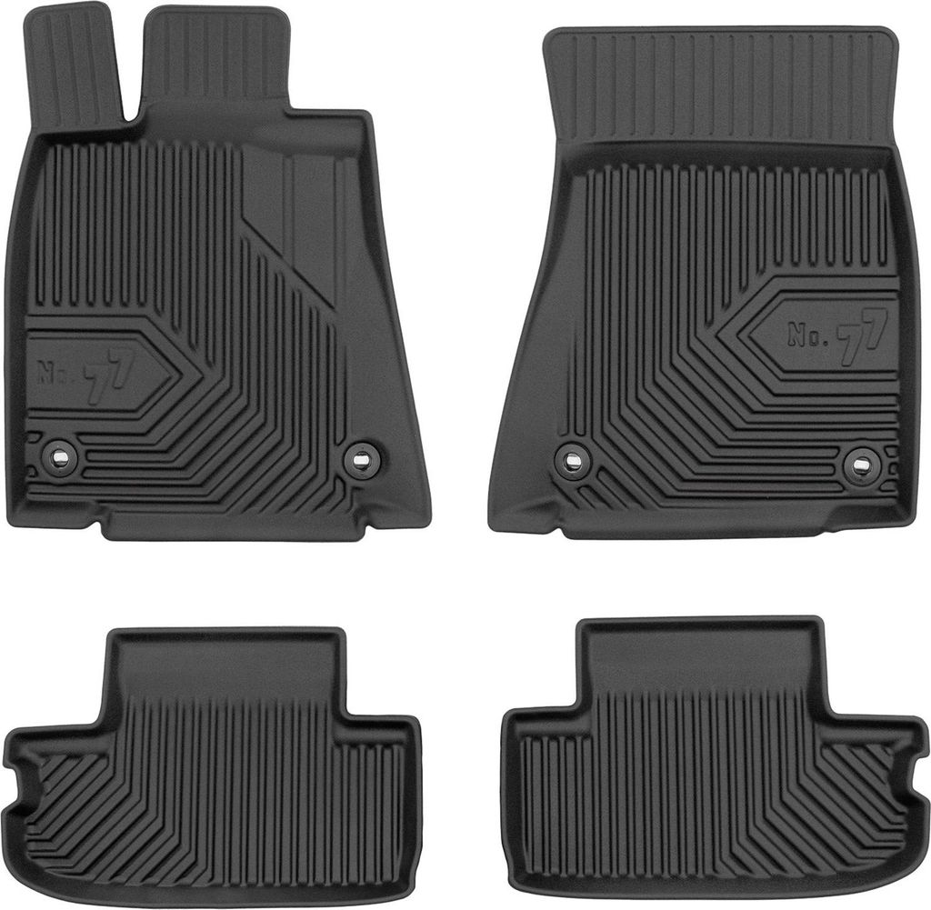 Fußmatten Gummimatten No.77 für Lexus RC 2014-2025 RWD TPE Gummi Schwarz 4 tlg