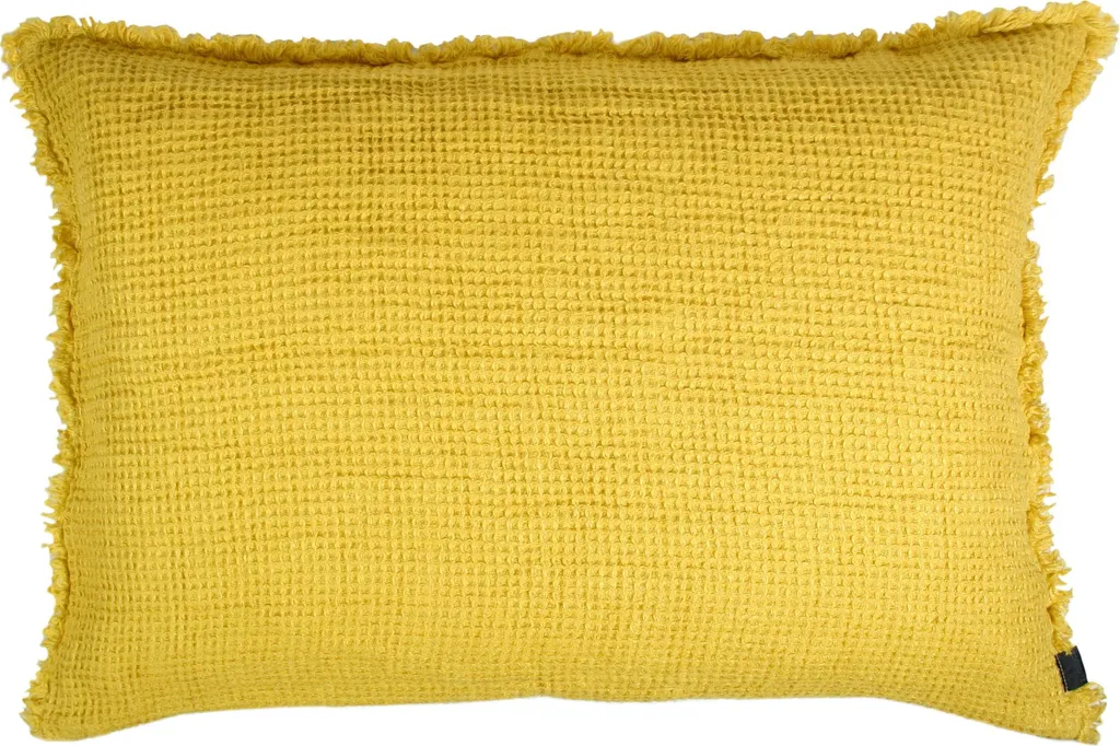 Décoration Salon : Housse de Coussin 40x60 Curry Zoeppritz Basis Lin