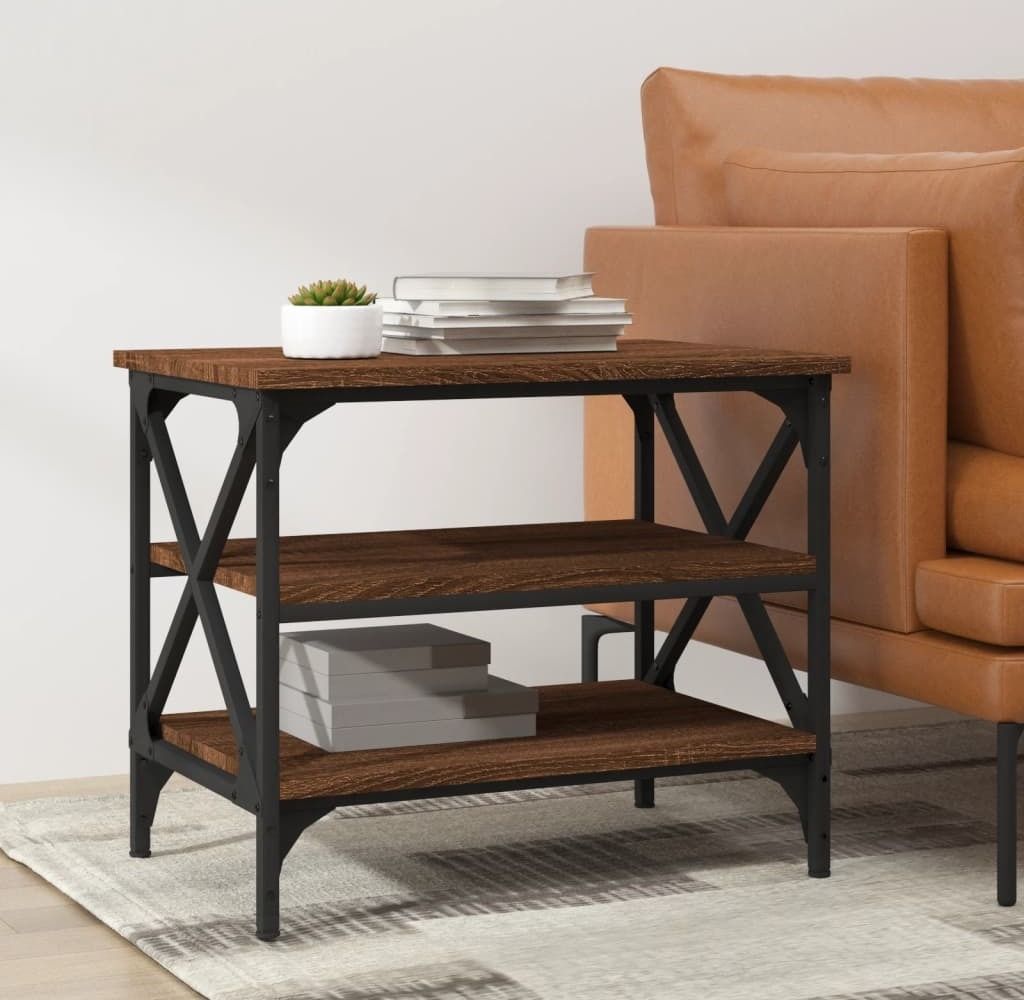 Beistelltisch Braun Eichen-Optik 55x38x45 cm Holzwerkstoff , Couchtische Design 2024