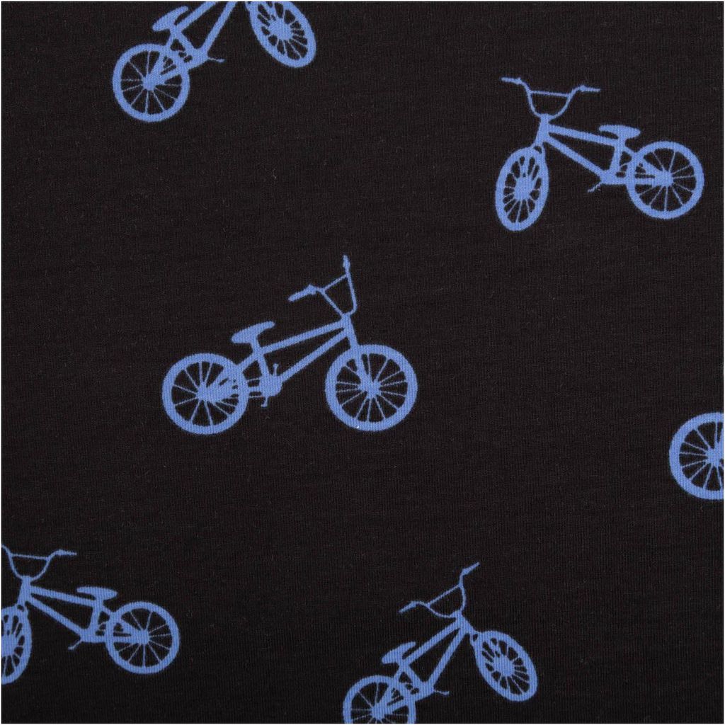 Jersey Stoff BMX Fahrrad Meterware schwarz blau 1,48 m