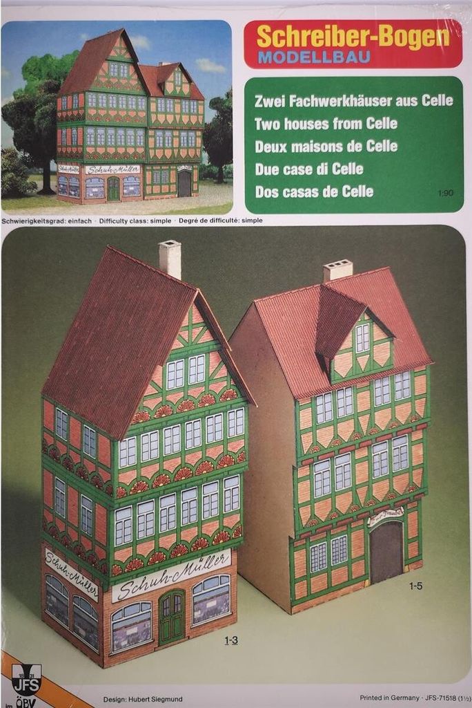 Schreiber-Bogen Modellbau 2 Fachwerkhäuser aus Celle HO