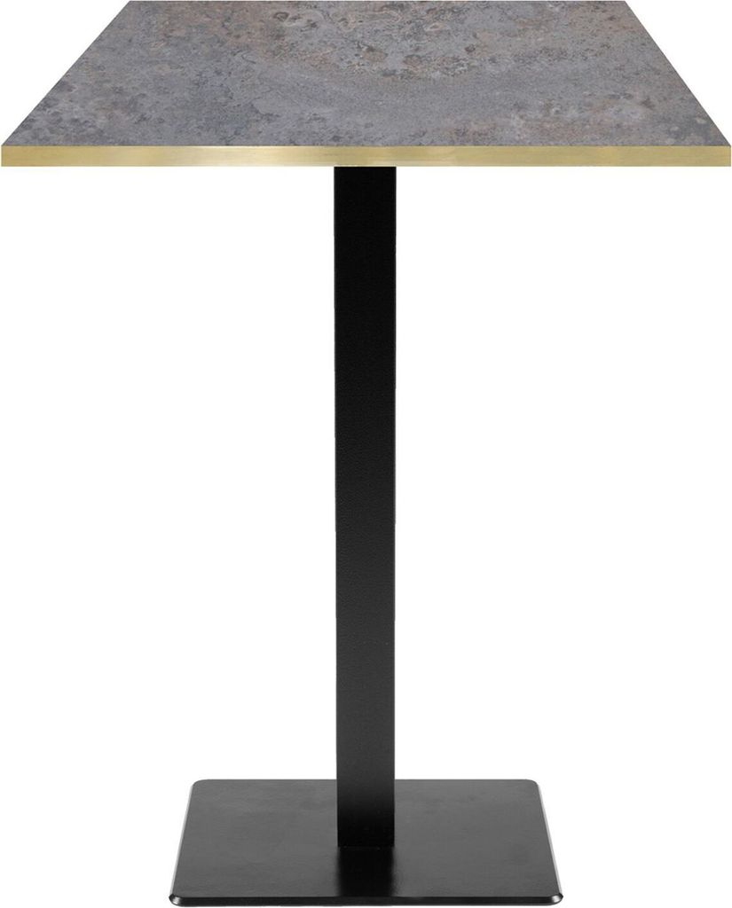 Hochtisch 60 x 60 cm – Modell Milan Caldeira mit Messingkanten