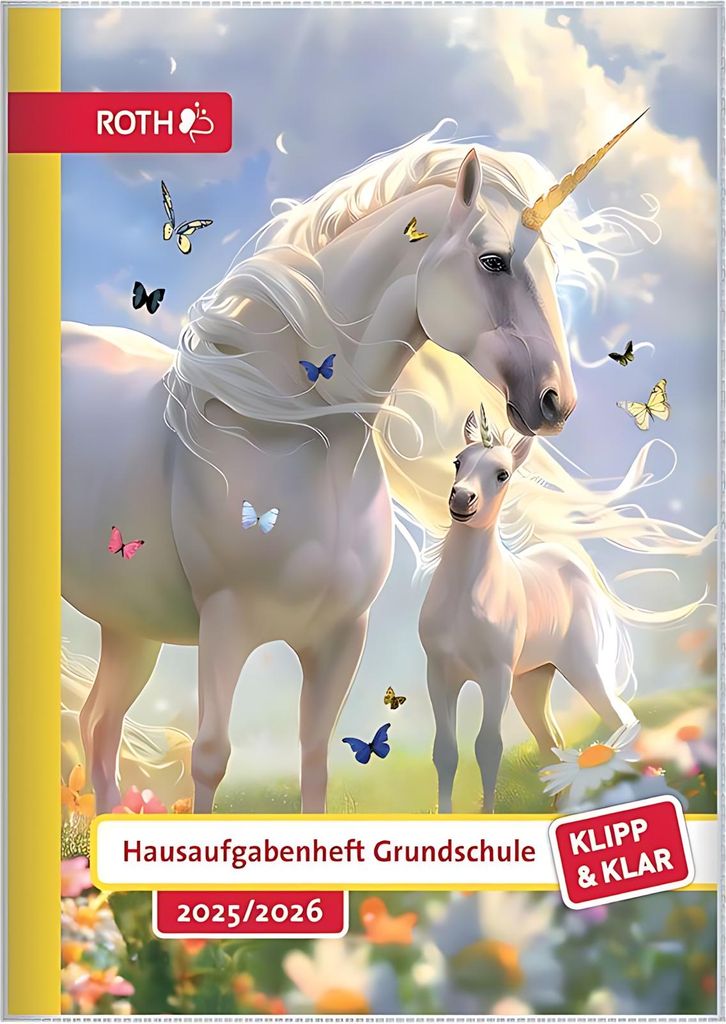 Roth Klipp&Klar Hausaufgabenheft Einhornwiese Produktbild 