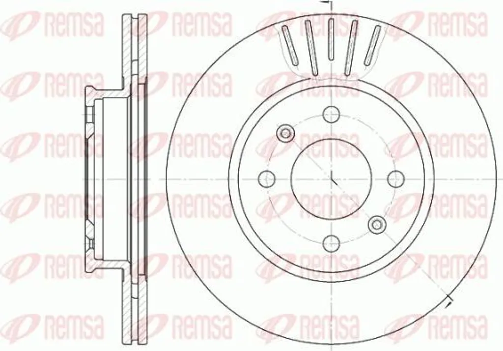 Disque de frein ventilé avant pour citadine Getz | Qualité OE REMSA
