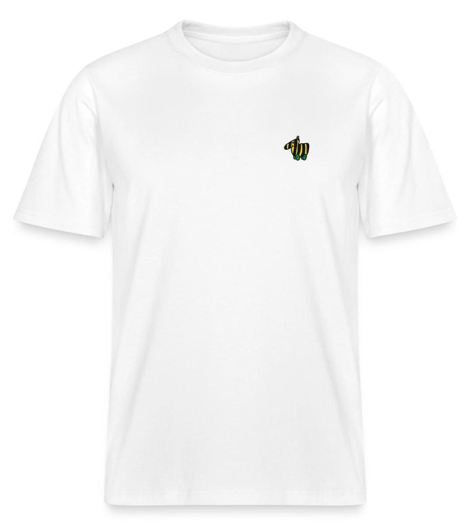 Spreadshirt Janosch Tigerente Stick Relaxed Fit Uni T-Shirt, L, Weiß