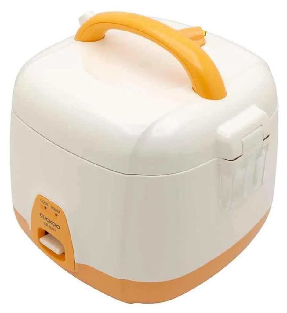 Cuiseur à riz électrique compact Cuckoo CR-0331 de 0,54L blanc et orange - 15