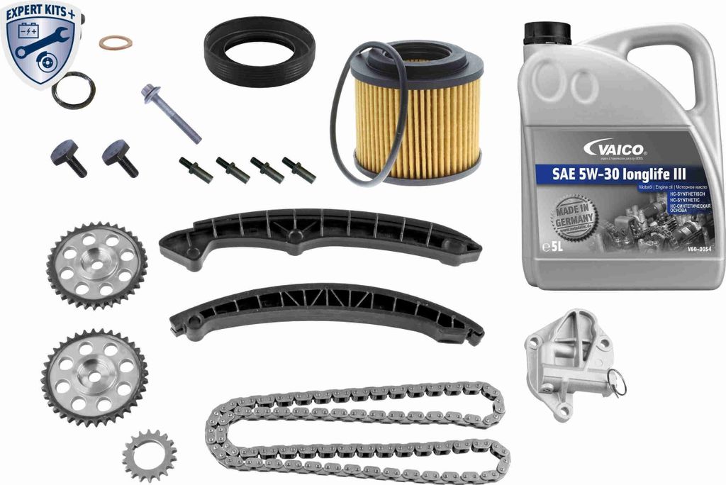 VAICO V10-10014 Steuerkettensatz Steuerkette für VW Polo Schrägheck (6R1, 6C1) für SKODA Fabia II Schrägheck (542) Fabia II Combi (545) ROOMSTE...