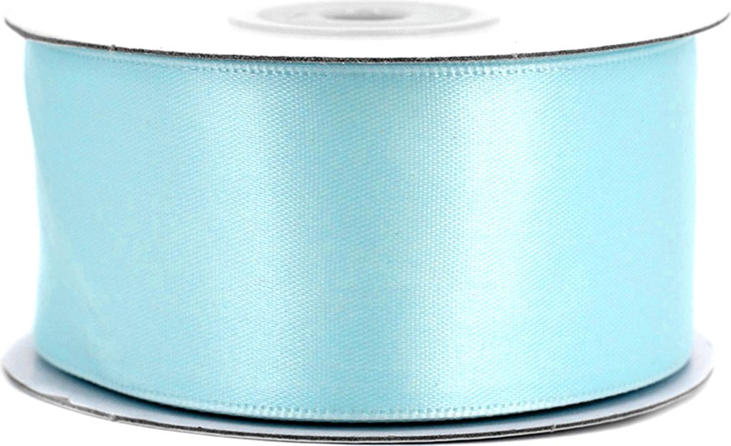 Doppelseitiges Satinband 38mm x 20m Rolle Hellblau