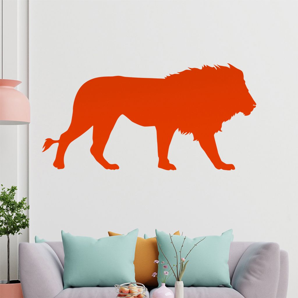 KIWISTAR Löwe Afrika Silhouette Umriss Wandtattoo in 6 Größen - Wandaufkleber Wall Sticker - Dekoration, Küche, Wohnzimmer, Schlafzimmer, Badez...