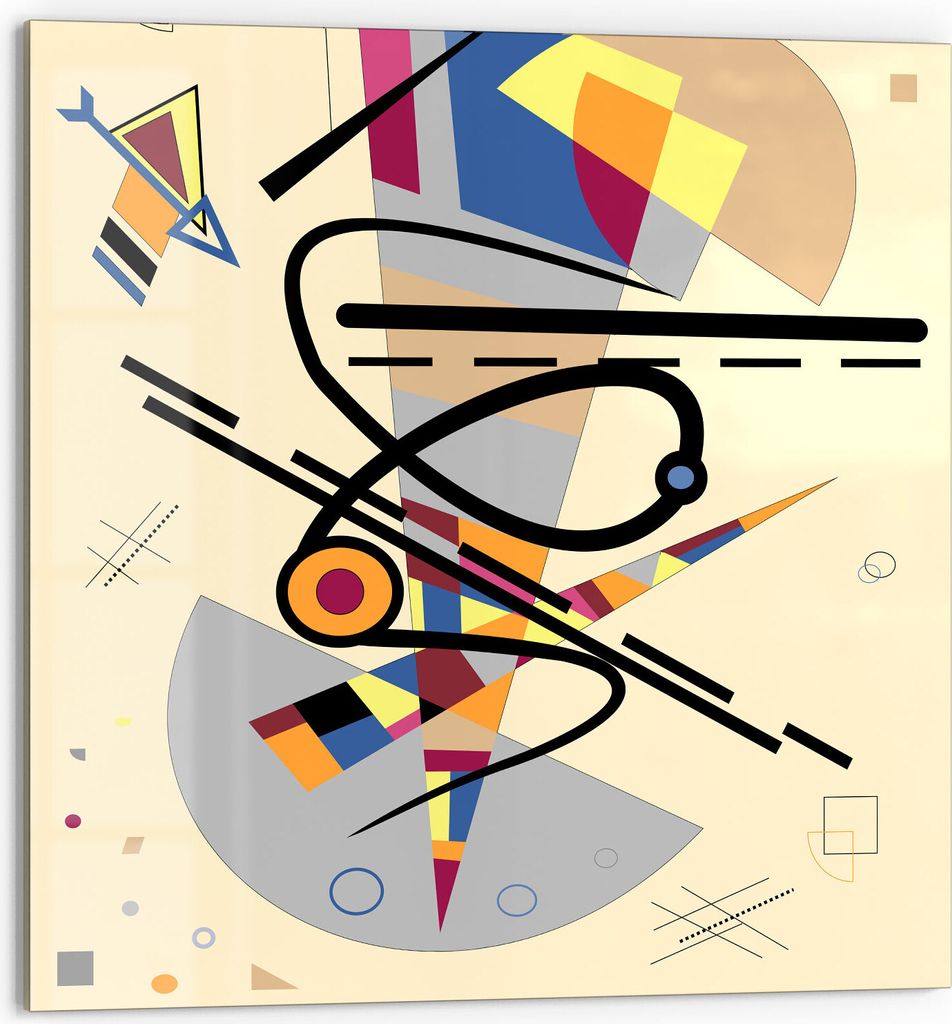 DEQORI Küchenrückwand Glas 60x60 cm 'Dreiecksgebilde' Spritzschutz Bad Rückwand