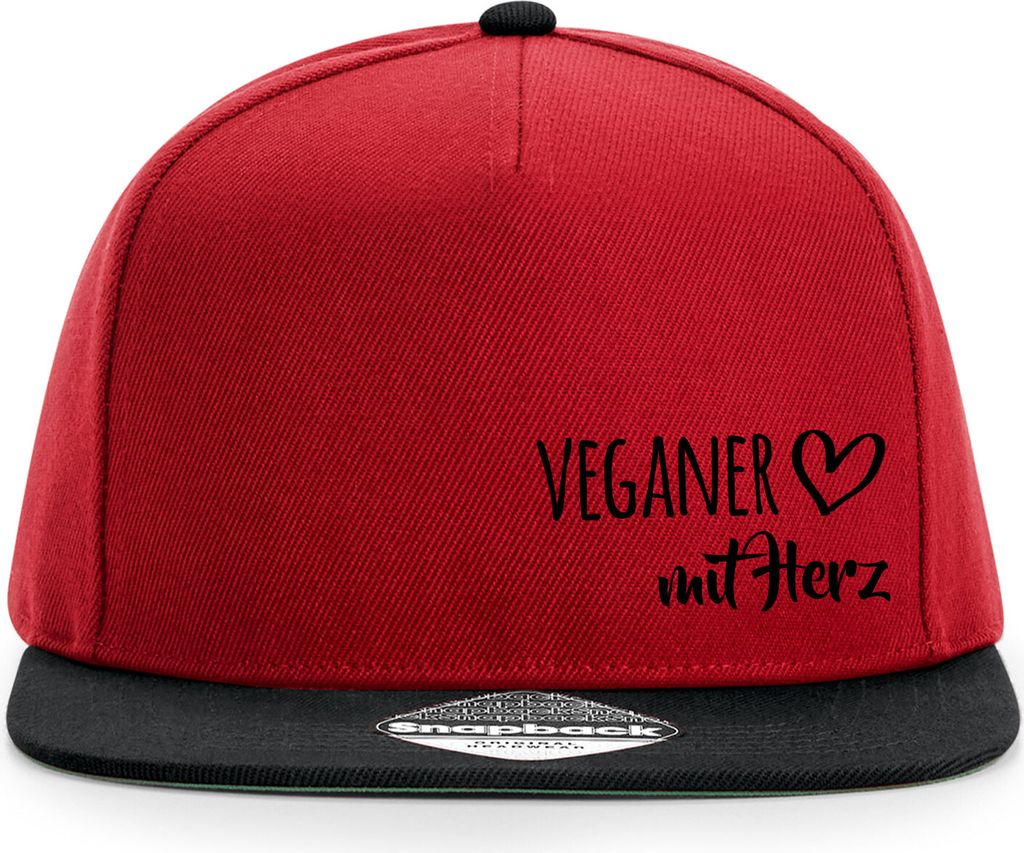 Huuraa Kappe Veganer mit Herz Geschenk Red Veganer Souvenir