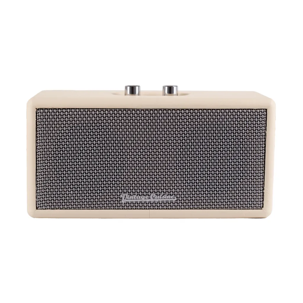 Enceinte Bluetooth Rétro Vintage Cuisine Cream - Son HD et Design 50s
