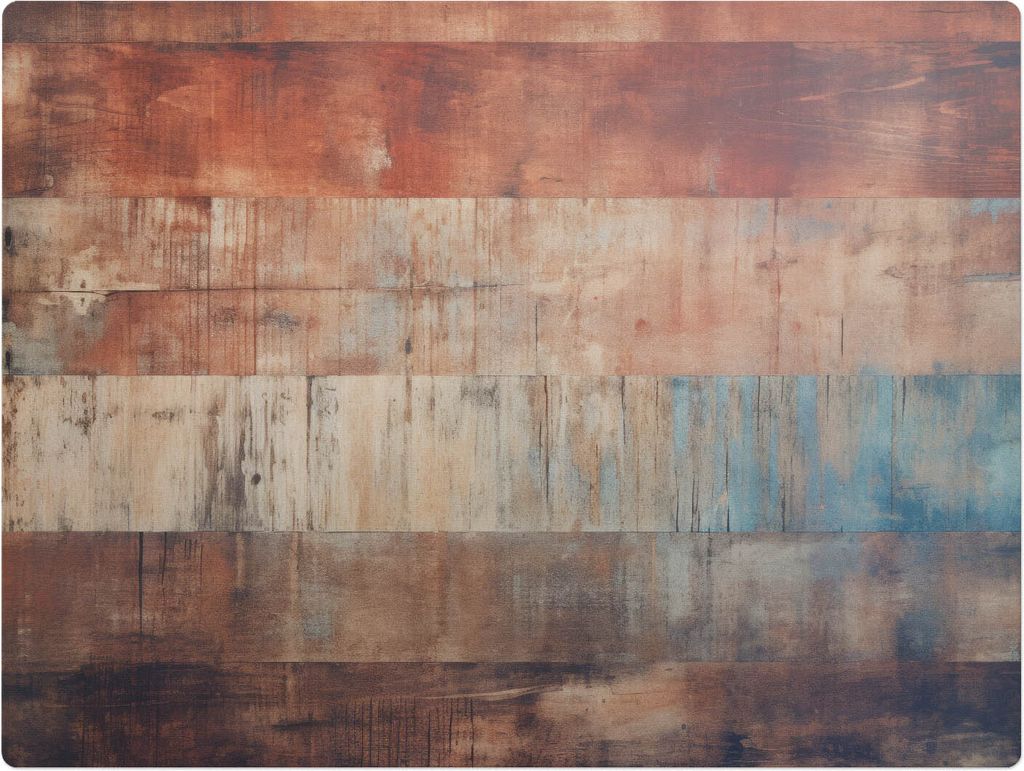 Vintage-Holzgürtel – Bodenschutzmatte – Rutschfest – Schutzmatte für Büro – Vinylmatte – Stuhlunterlage – 120 x 90 cm