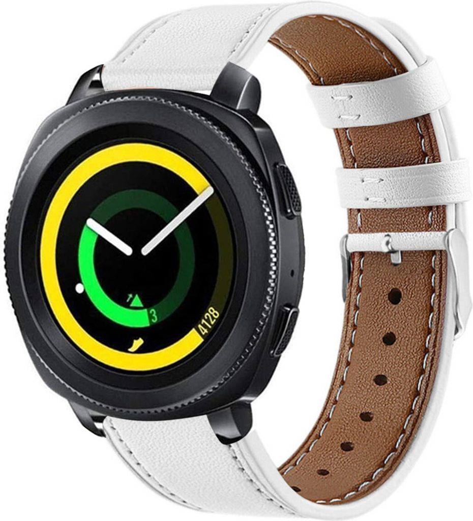 Strap-it Samsung Gear Sport Armband Leder (Weiß)