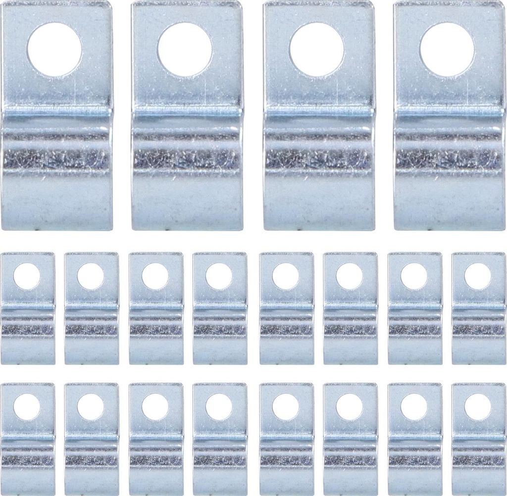 20PCS Einloch-Rohrschelle Verzinkte Edelstahl-Rohrschelle für Ruuber-Ringe Stahlrohre12mm