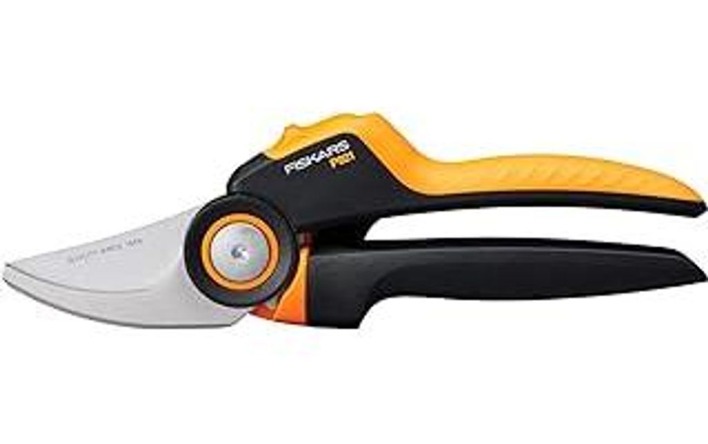 Fiskars Bypass-Gartenschere M, X-series PowerGear, P921, Mit Rollgriff, Für frische Äste und Zweige, Antihaftbeschichtet, Edelstahl-Klingen, Län...