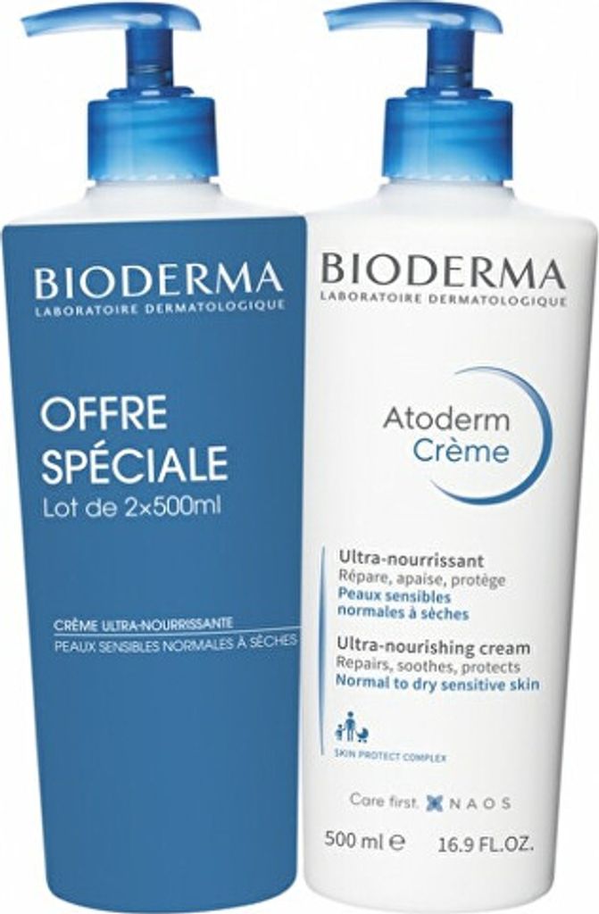 Bioderma Atoderm Crema Idratante Ultra-Nutriente 2 x 500 ml Immagine del prodotto 