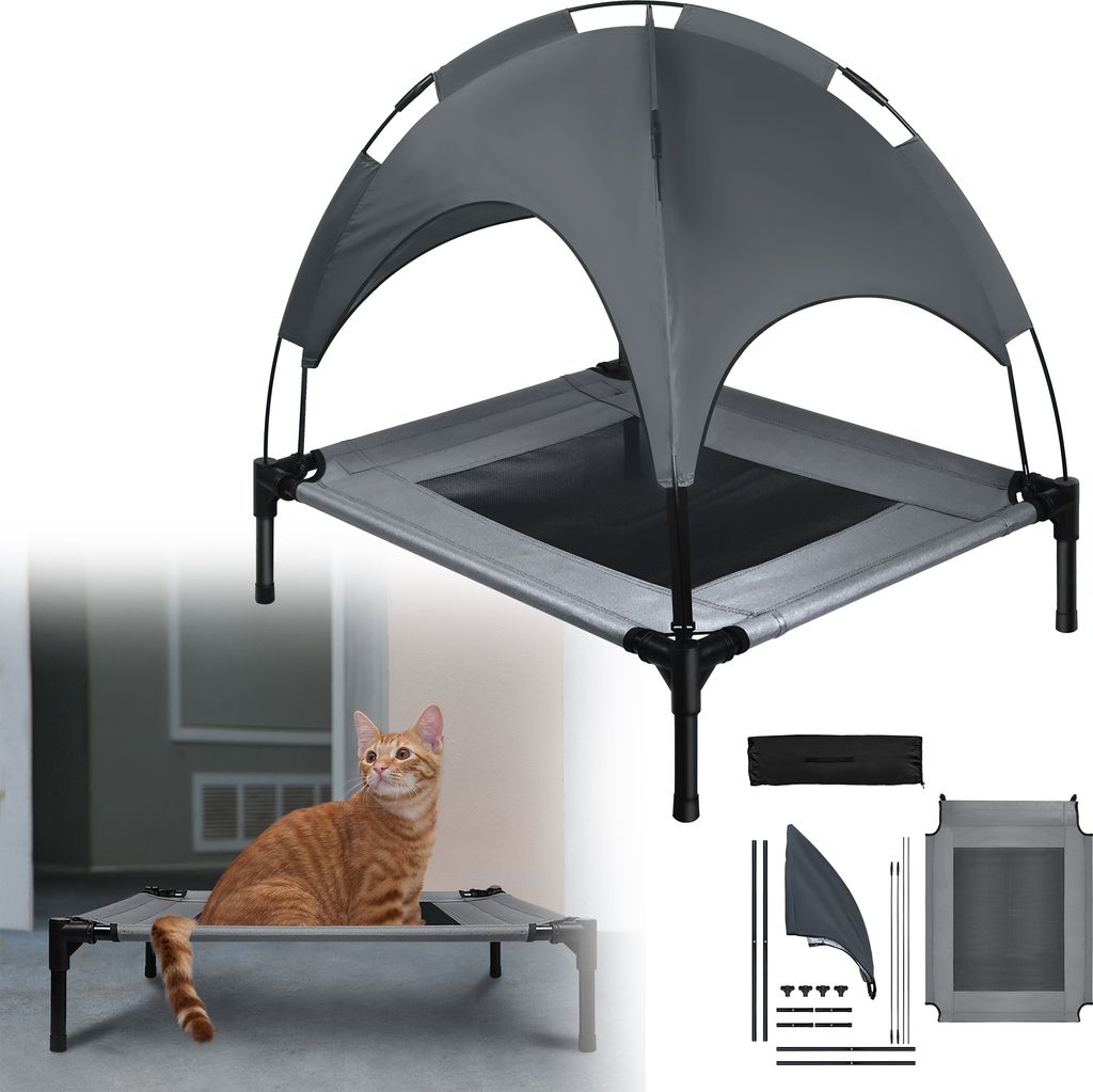XMTECH Hundeliege mit Dach Hundebett Haustierbett Produktbild 