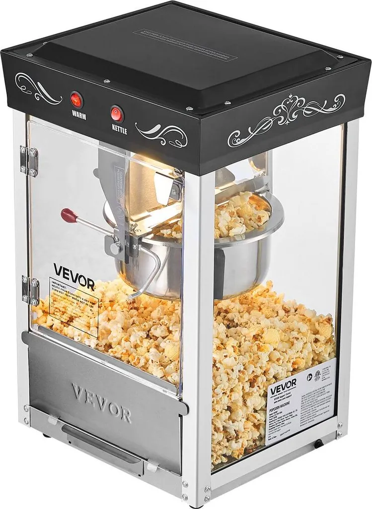 Machine à pop-corn de table pour soirée cinéma 800W bouilloire 0,2 kg - 10