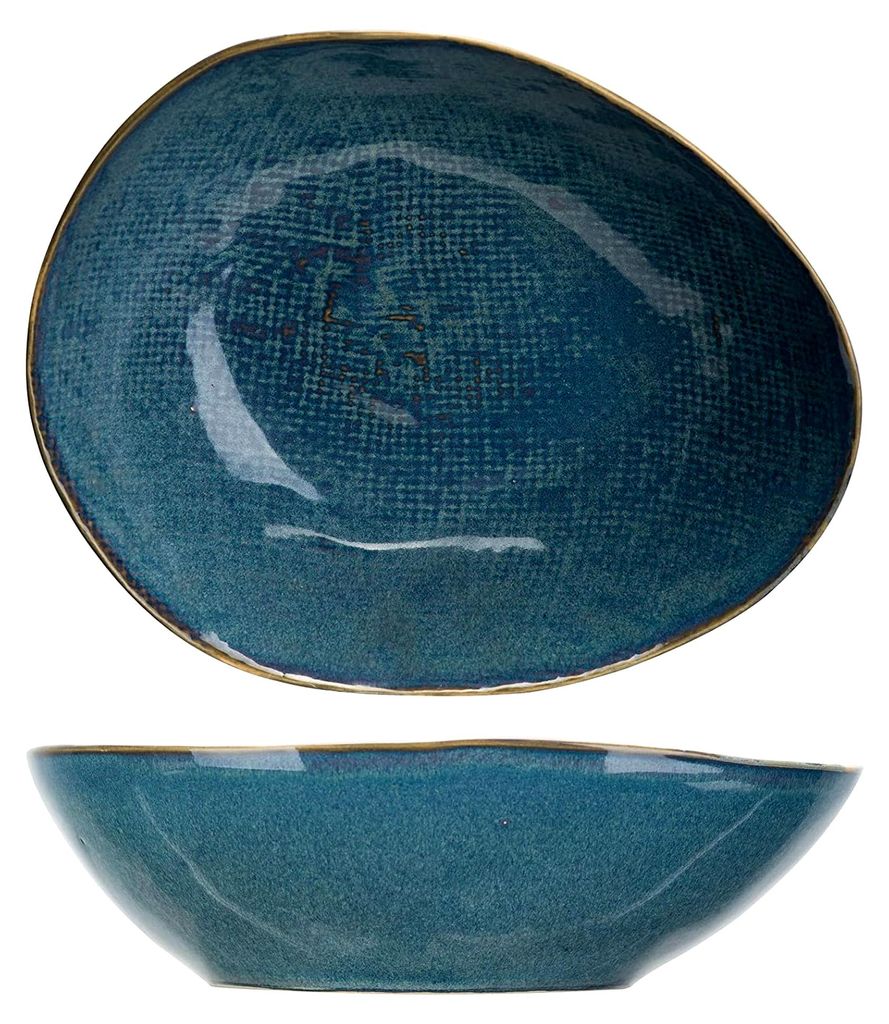 Aicha Suppenteller, oval, blau, 20 x 16,5 x 5,5 cm, 6 Stück