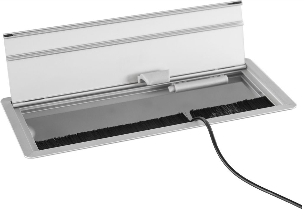 Kabelklappe 30cm ohne Einbau aluminium