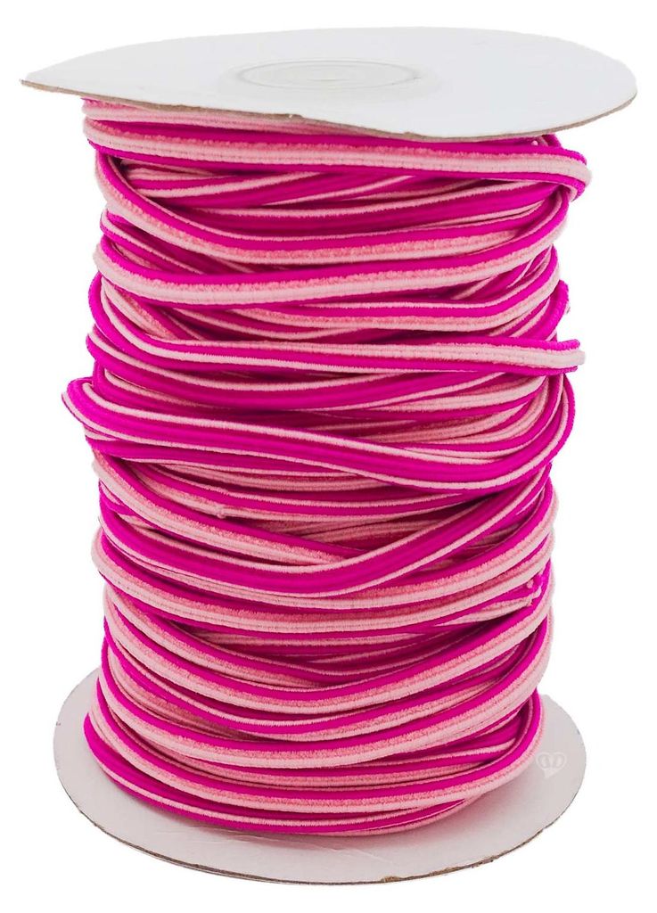3m Gummikordel 5mm mehrfarbig für Bekleidung rosa-magenta