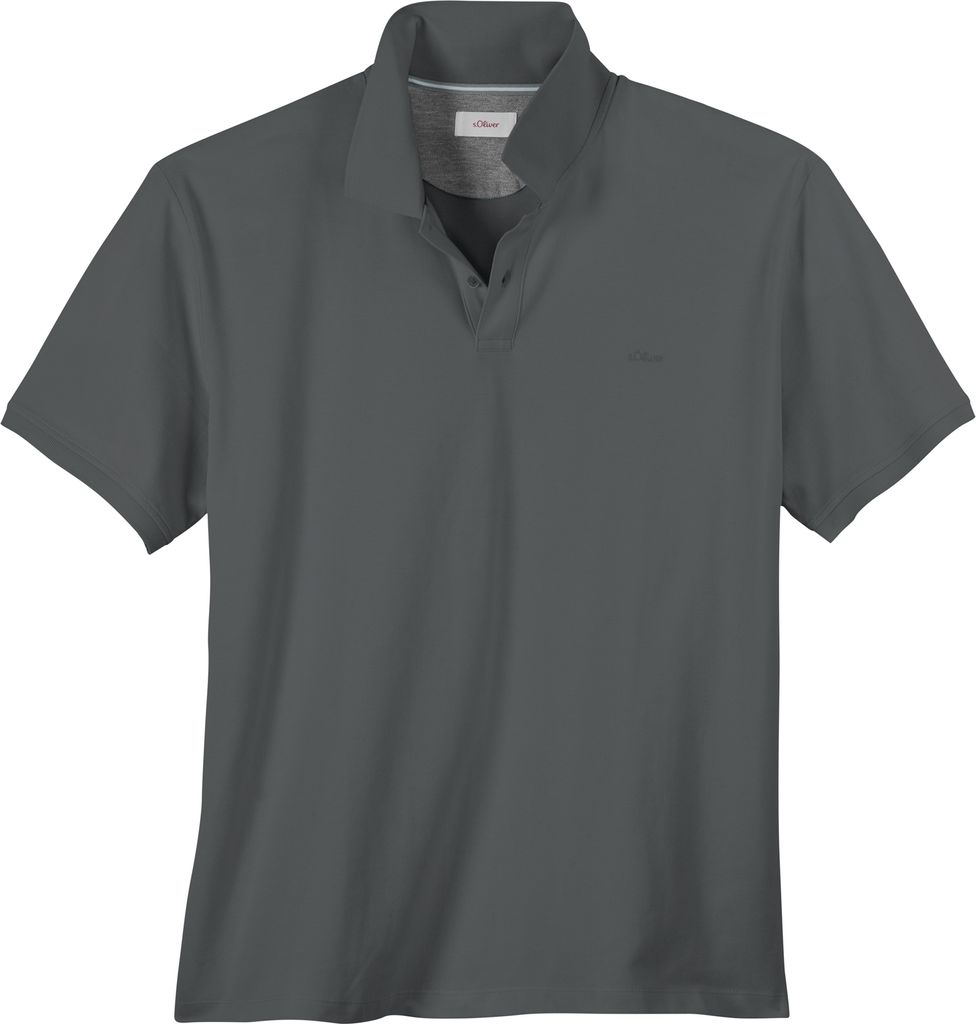 s.Oliver Basic XXL Stretch-Poloshirt anthrazit