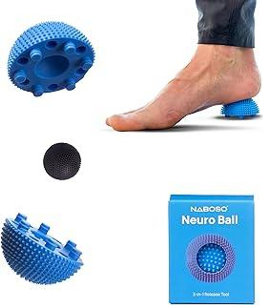 NABOSO Neuro Ball, Fuß Myofascial Release Tool, Strukturierter Massageball für Füße, Selbstmassage, Mobilität und Erholung