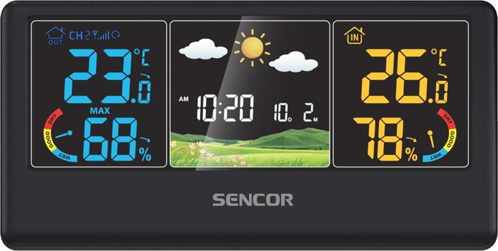Stazione meteo SENCOR SWS 4100 B con sensore wireless Immagine del prodotto 