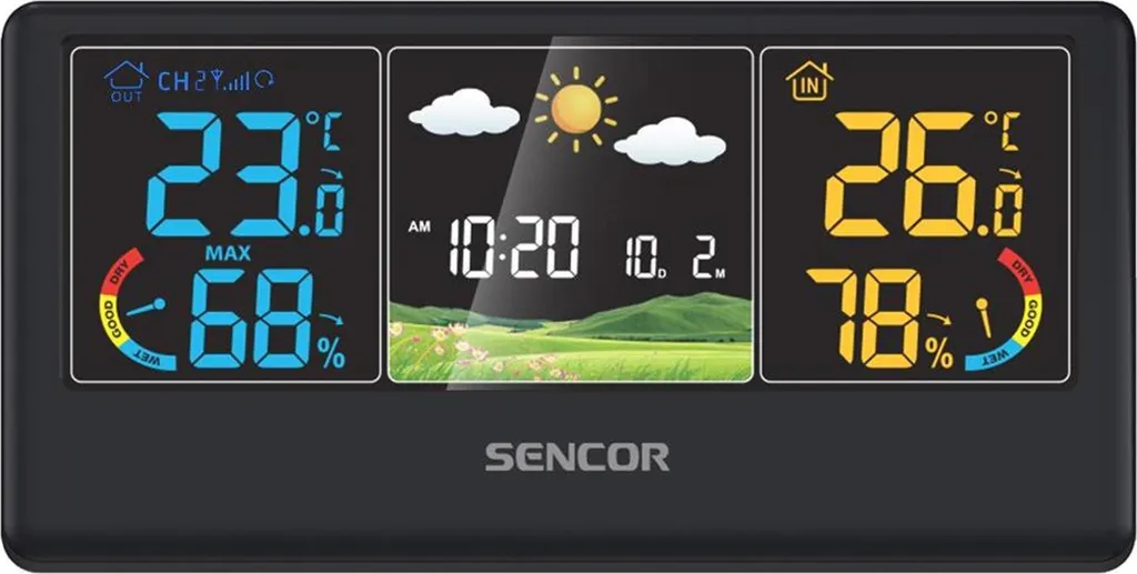 Station Météo Sencor SWS 4100 B avec Écran LCD et Capteur à Distance