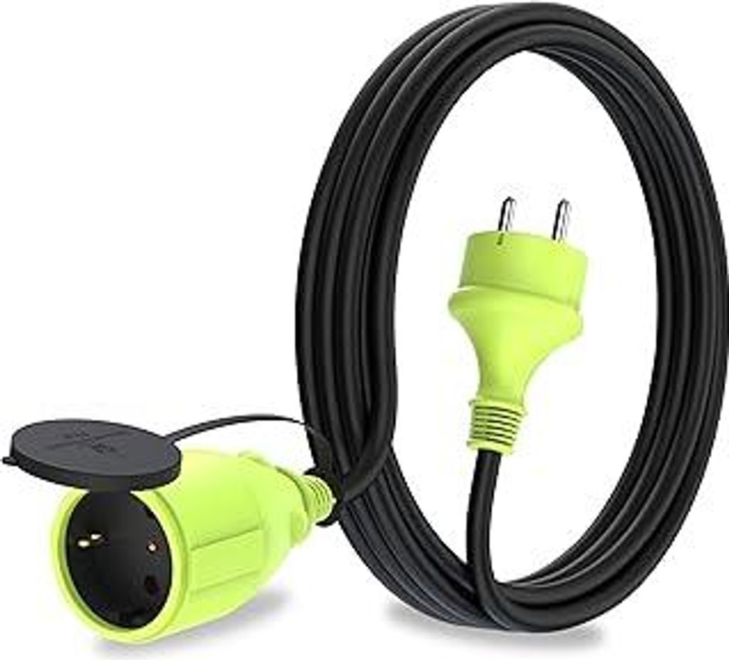 MutecPower 3m Schuko Verlängerungskabel für den aussenbereich IP44 H05RR-F3G 1,5mm² Outdoor verlängerung mit schutzkontakt buchse und schuko St...